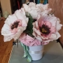 🌷 Ръчно изработена цветна аранжировка в бяло и розово от арт ателие Lollipop, снимка 4