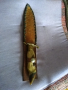 Ловен нож от соца калъф естествена кожа метален гард ръчно правен от майстор с инициали нов , снимка 8