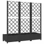 vidaXL Градинска саксия с решетка, черна, 120x40x121,5 см, полипропилен, снимка 4