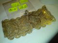 ЧАСТ от ВЪЗРОЖДЕНСКА ФИЛИГРАННА ПОЗЛАТЕНА БРОНЗОВА ГРИВНА с ЩИФТ и ЦИРКОНИ 7111, снимка 9