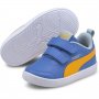 НАМАЛЕНИЕ!!!Бебешки спортни обувки PUMA COURTFLEX Сини с жълт акцент, снимка 3