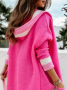 Дамска свободна топла усукана плетена жилетка с качулка, 4цвята  , снимка 9