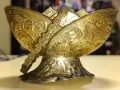 Старинна японска сгъваема кошничка за бонбони / захар с ангели, снимка 2