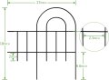 Декоративна метална ограда A-HW89016, снимка 1 - Огради и мрежи - 42493876