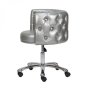 Козметичен стол - табуретка с облегалка Deco - сребриста/черна 49/62 см, снимка 5