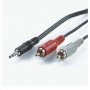 Кабел Стерео жак към Два Чинча Мъжки 10м Digital One SP01298 Cable 3.5mm-M/2X RCA-M