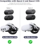 Нова Комфортна VR каишка за Meta Quest 2 Quest 3 3S 7500mAh допълнителна батерия за игри геймъри, снимка 2