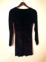 Черна кадифена есенна рокля с дълъг ръкав S размер, снимка 2