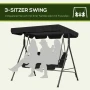 Outsunny 3-местна градинска люлка, 172 см x 110 см x 153 см, , снимка 8