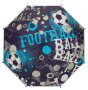 Чадър тип бастун Автоматични детски сини футболни топки 66,5 см, снимка 1 - Чадъри - 42875778