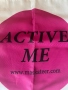 Бяла спортна мешка с цикламен кръг с надпис ACTIVE ME на MASKATEER 🩷, снимка 2