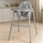 Детско столче за хранене, сиво, снимка 3