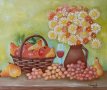 "Есенна сладост", авторска маслена картина, снимка 1 - Картини - 42859609
