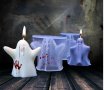 Призрак дух духче дявол Хелоуин Halloween силиконов молд форма шоколад фондан гипс свещ сапун смола , снимка 1 - Форми - 37100595