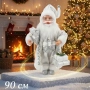 Дядо Коледа в сребристо – празнична фигура, която носи магия и уют у дома (50 / 70 / 90 см), снимка 3