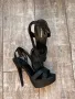 Нови секси елегантни сандали висок ток черни лека платформа номер 39, снимка 6