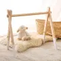 Дървена гимнастика за бебе (Play Gym) за новородено с подвижна дъга и арки, сгъваема, снимка 1