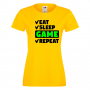 Дамска тениска Game 6 Eat,Sleep,GameRepeat,Ядене,Спане,Геймс, снимка 7