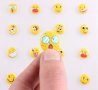 Еможи Emoji емотикони смайли 10 бр дървени копчета, снимка 2