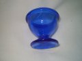 Винтидж Кобалтово синьо стъкло Чаша , снимка 2