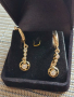 Златни дамски обеци с брилянти,злато 14к, снимка 2