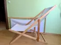 Сгъваем дървен шезлонг, снимка 1