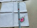 Красиви ръчно бродирани салфетки с рози от Англия, 5 бр, , снимка 5