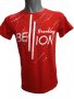 Червена мъжка тениска с пъстър акцент, снимка 1 - Тениски - 37043930