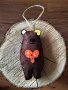 Коледна декорация / Коледни играчки за елха от филц ръчна изработка мече , снимка 4