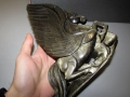Пегас изработен от естествен златен обсидиан. Тегло 1250гр., снимка 4