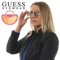 GUESS 🍊 Дамски кръгли слънчеви очила "ROSE GOLG PEARLS" нови с кутия, снимка 2 - Слънчеви и диоптрични очила - 40800132