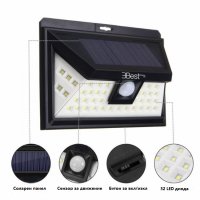  Соларна лампа с мощна LED светлина, 32 диода и фотоклетка , снимка 5 - Соларни лампи - 30928291