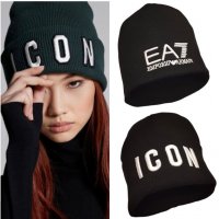 дамска шапка зимна дебела стегната топла с бродирано лого ICON, снимка 12 - Шапки - 37619549