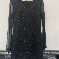 Черна къса рокля размер S, снимка 1 - Рокли - 38914291