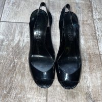 Нови черни летни силиконови обувки сандали на платформа италиянски Kartell, снимка 7 - Сандали - 40535344