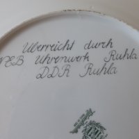 Немска декоративна порцеланова чиния Ковач Weimar Porzellan, снимка 5 - Декорация за дома - 44466578
