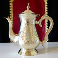 Английска кана,чайник,никелово сребро,маркировка. , снимка 1 - Антикварни и старинни предмети - 30702235