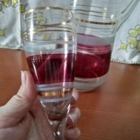 Ретро стъклени чаши за вино , снимка 11 - Антикварни и старинни предмети - 41777007