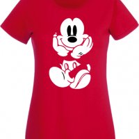 Дамска Тениска Mikey Mouse Smile,Изненада,Повод,Подарък,Празник, снимка 8 - Тениски - 37641552