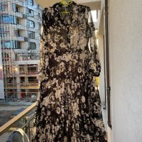 Нова стилна черна бяла разкошна феерична елегантна плисирана плисе рокля Reserved, снимка 3 - Рокли - 42179247