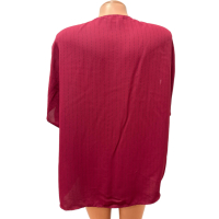 Дамска риза TOMMY HILFIGER размер L / XL вишнева червена, снимка 3 - Ризи - 44570747