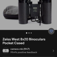 Бинокъл ZEISS West Germany 8×20 , снимка 17 - Антикварни и старинни предмети - 44532718