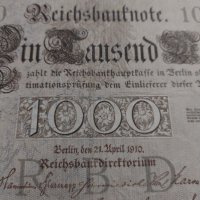 Райх банкнота - Германия - 1000 марки / 1910 година- 17962, снимка 4 - Нумизматика и бонистика - 31019911