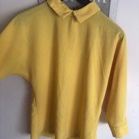 Жълта блузка, тип риза, снимка 5 - Блузи с дълъг ръкав и пуловери - 30793495