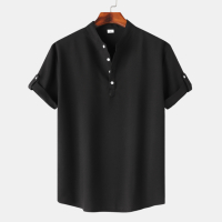Мъжка едноцветна риза с къс ръкав, 11цвята , снимка 13 - Ризи - 44760177
