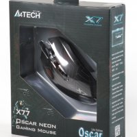 Нова геймърска мишка A4tech X77 Oscar Neon Оптична, Кабел, USB, снимка 1 - Клавиатури и мишки - 29806241