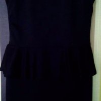 PIAZA ITALIA нова черна рокля с пеплум и гол гръб, снимка 1 - Рокли - 29231143