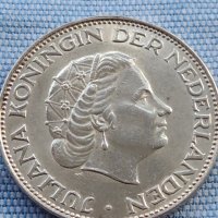 Сребърна монета 2 1/2 гулдена 1964г. Кралица Юлиана Нидерландска 39626, снимка 11 - Нумизматика и бонистика - 42755713
