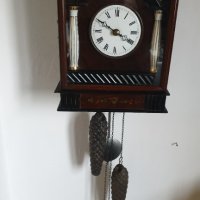 Стенен часовник Бидермайер Шварцвалд - дърво, порцелан, снимка 2 - Антикварни и старинни предмети - 44497307