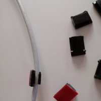 Черни пластмасови самозалепващи държач държачи за кабел на смартфон телефон таблет и други, снимка 8 - USB кабели - 31563908